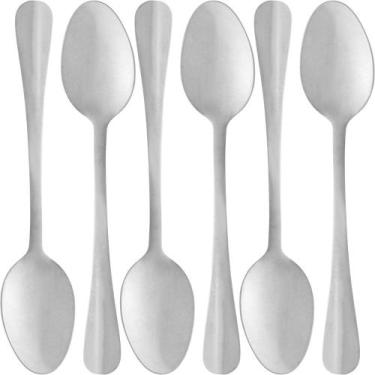 Imagem de Conjunto c/ 6 colheres de sobremesa aço inox lyor positano 16cm
