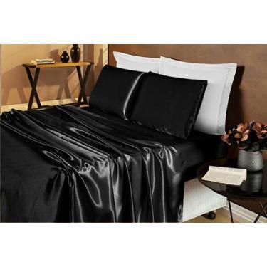 Imagem de Jogo de cama romantic king 4 peças - tecido cetim charmousse - MAYRA E