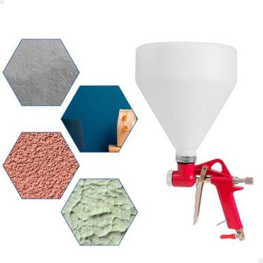 Imagem de Pistola de Pintura Aplicadora de Textura e Chapisco Lorben 3 Bicos 4 a