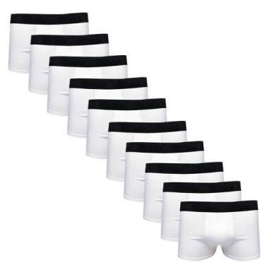 Imagem de Kit 10 Cuecas Masculinas Boxer Cotton Basic Wilson Branco, P