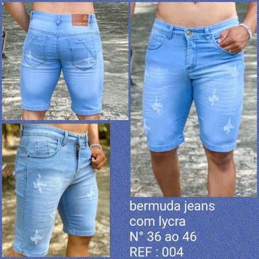 Imagem de Bermuda jeans denin premium masculina  - AW Moda Fashion, 44, Ref:004