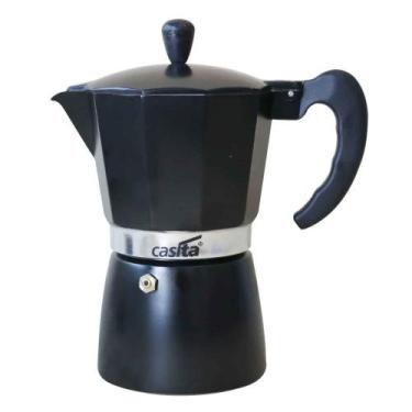 Imagem de Cafeteira Italiana Casita 300ml 6 Xícaras Alumínio Preto - Imporiente