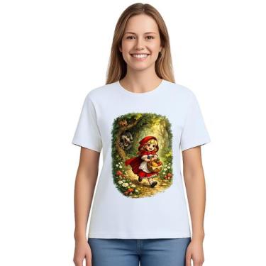 Imagem de Camiseta Chapeuzinho Vermelho Lobo Mau Estampa Personalizada - Use P4,