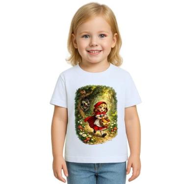 Imagem de Camiseta Chapeuzinho Vermelho Lobo Mau Estampa Personalizada - Use P4,