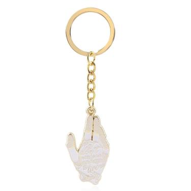 Imagem de Chaveiro Alita Battle Angel com pingente de mão banhado a ouro