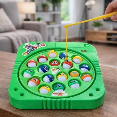 Imagem de Brinquedo Pega Peixe Jogo Pescaria Infantil Giratório Pesca Peixinho C