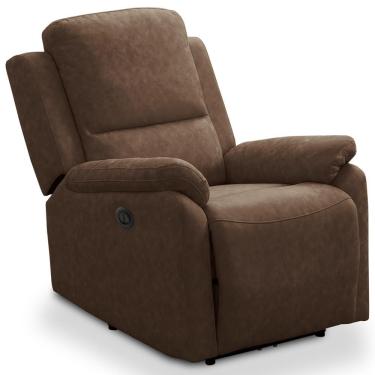 Imagem de Poltrona Do Papai Reclinável Retrátil Lutz F04 Corino Espuma D28 Marrom Lyam Decor