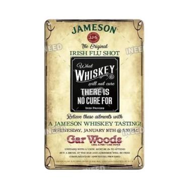 Imagem de Placa Decorativa De Metal Vintage Retro JIM BEAM Para Bar, Pub, Clube,