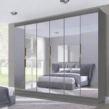 Imagem de Guarda-roupa Casal 6 Portas 4 Gavetas Premium Yescasa Onix