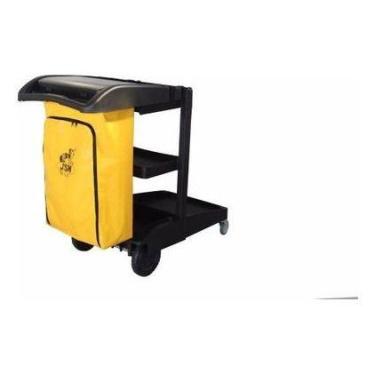 Imagem de Carrinho Funcional De Limpeza - W2 -jsn + Placa Piso Molhado - Higipac