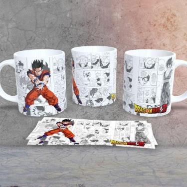 Imagem de Caneca Porcelana 325ML Dragon Ball Estampa 1 Branco Uso em Micro-ondas