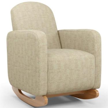 Imagem de Poltrona de Amamentação com Balanço Orgânica Saori W01 Linho Bege - Ly