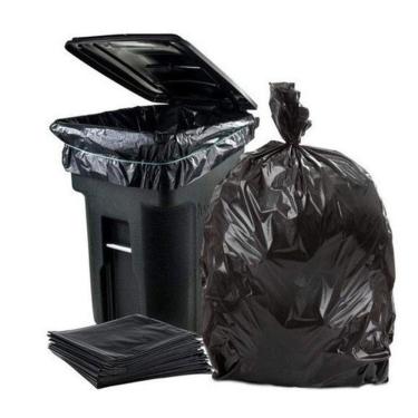 Imagem de Saco para Lixo 300L Intermediário Preto 130CM X 110CM com 100 Unidades para Uso Comercial Higipack