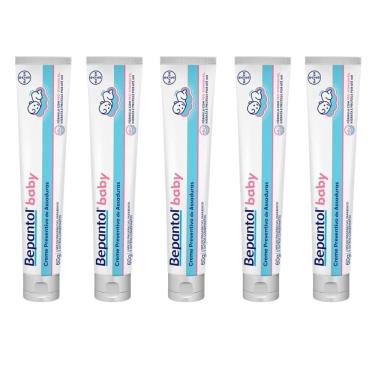 Imagem de Kit com 5 Cremes Pomada de Assadura 60gr Cada - Bepantol