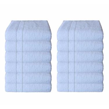 Imagem de Toalhas De Rosto Mônaco 12un Teka Profiline 70x45cm Branco