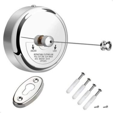 Imagem de Varal Retrátil Lorben Inox Corda Aço 2,9m Pendurar Roupas Banheiro Apa