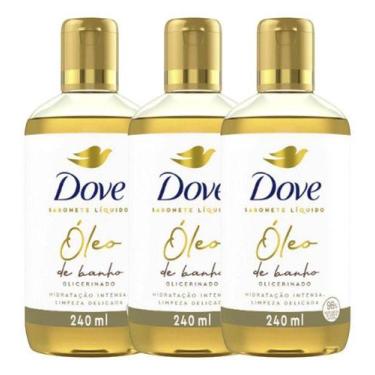 Imagem de Sabonete Líquido Dove Óleo De Banho Glicerina 240ml kit c/3