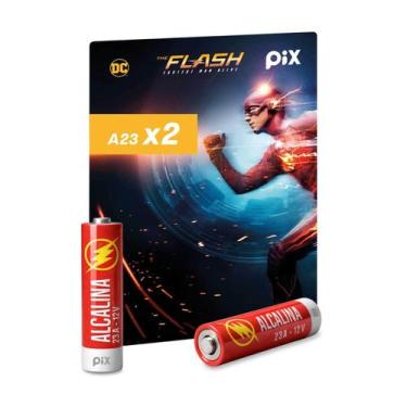 Imagem de Pilhas Bateria A23 12v Blister Com 2 Unidades Alarme Portão - PIX