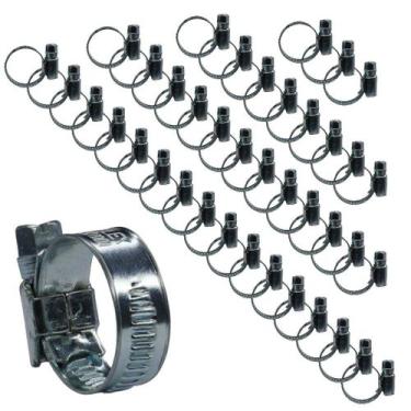 Imagem de KIT 40 Abraçadeira 14X22mm aço zincado mangueira de jardim - Lumaflex