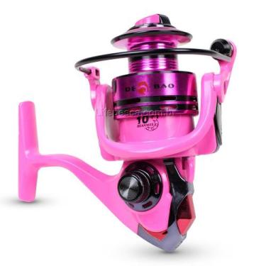 Imagem de Molinete Debao BF 4000 Alumínio - 11 Rolamentos, Cor, Rosa