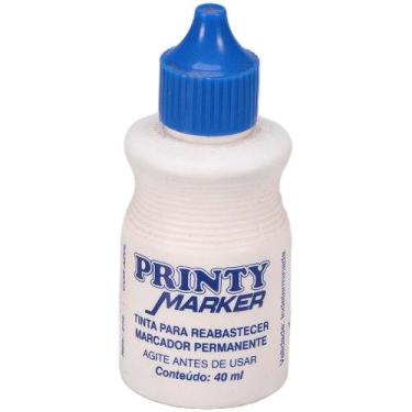Imagem de Tinta Marcador Permanente Reabastecedor 040ML Azul CX.C/12 - Carbrink