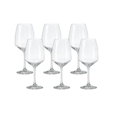 Imagem de Jogo de Taças para Água Aroma 6 Peças 560ml Cristal Ecológico com Titânio Transparente Haus Concept
