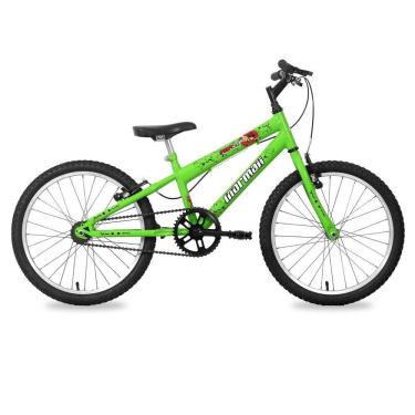 Imagem de Bicicleta Top Lip Mountain Bike Aro 20 Quadro Aço 1 Velocidade Verde Kawasaki Mormaii