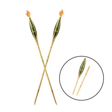 Imagem de Kit 2 Tochas Iluminação De Bambu Para Decoração Lual Casamentos Desmon
