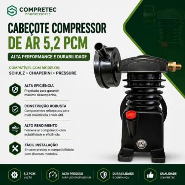 Imagem de Cabeçote Completo Para Compressor Universal 5.2 Pés120 PSI - ODIN