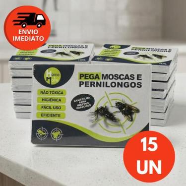Imagem de Pega Mosca Adesivo Repelente Mosquito Pernilongo Elimina Insetos Voado