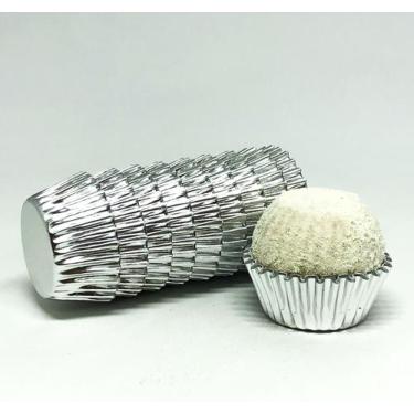 Imagem de 100 Forminha de Brigadeiro Docinho Laminada Nº5 - AAZ, Prata