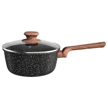 Imagem de Panela Colorstone Antiaderente 5 Camadas Alumínio Base de Indução 3L Preta Euro Home