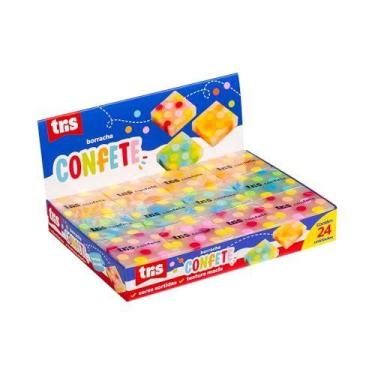 Imagem de Borracha Decorada Tris Confete 3 Cores - SUMMIT