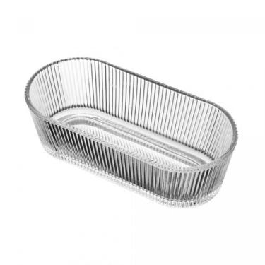 Imagem de Petisqueira Oval de Vidro 16,5x7,5x5cm Lines - ROJEMAC