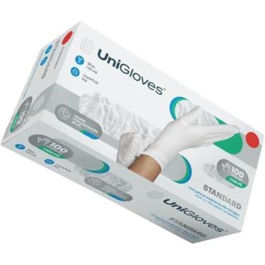 Imagem de Luva Descartavel De Latex Unigloves M Com Po Branco 100un