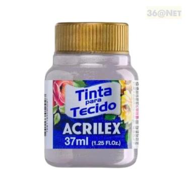Imagem de Tinta Tecido Metalica 533 37ml Prata Acrilex
