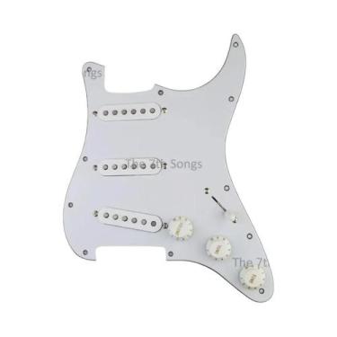 Imagem de Pickguard Alnico 5 SSS ST 1969 Para Guitarra Elétrica, Pré-cabeado Com