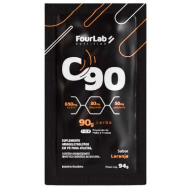 Imagem de Caixa com 5 Sachês 94g C90 FourLab Carboidrato Malto Frutose -, Laranj