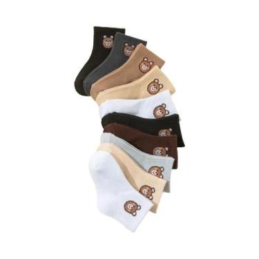Imagem de Meias Com Estampa De Urso Bebê, 10 Pares Para Meninos E Meninas, Versá