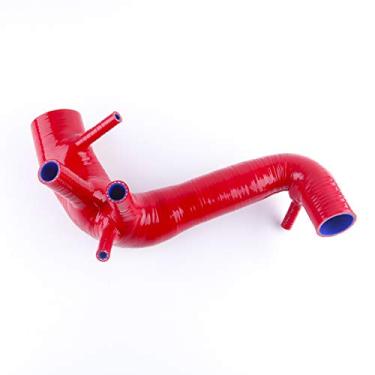 Imagem de LUXERAD Tubo de mangueira de admissão de silicone de desempenho de 3 camadas 4,5 mm para VW Polo 1.8T GTI 9N Ibiza FR MK4 Cupra (vermelho)