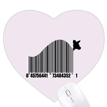 Imagem de Mousepad Kangaroo com código de barras para o corpo, salto, coração, tapete de borracha, para escritório