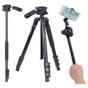 Imagem de Tripé Profissional 1,54m Câmera e apoio Celular - Kingjoy-BT 158