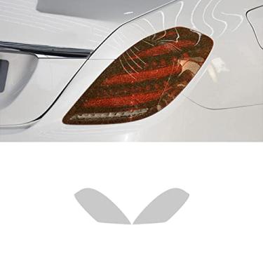 Imagem de MVMTVT Película protetora para faróis de carro Lanterna traseira preta fumada envoltório vinil TPU adesivo para Mercedes Benz Maybach W222 X222
