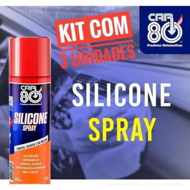 Imagem de Kit C/ 3 Silicone Spray Lubrificante 300ml Car80