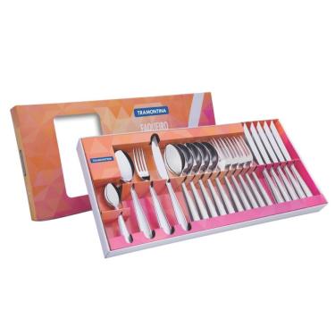 Imagem de Faqueiro Aço Inox 24 Peças Laguna Tramontina 66906840 - Prata