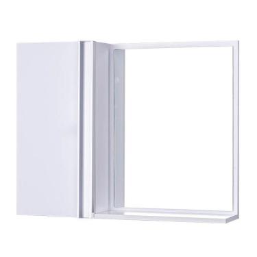 Imagem de Armário para Banheiro com Espelho Branco Barra Vertical