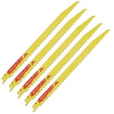 Imagem de Kit 5 Lâminas Serra Sabre Corte de Madeira 30cm BT123 Starrett