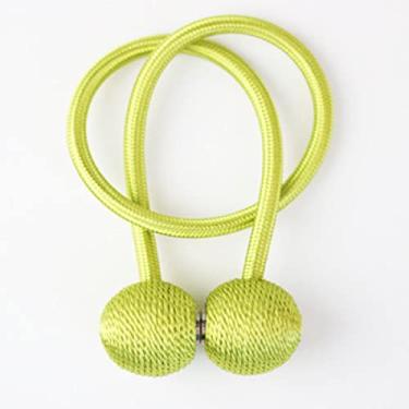 Imagem de 1 peça cortina magnética tieback de gancho fivela clipe cortina tieback poliéster acessórios decorativos para casa, verde
