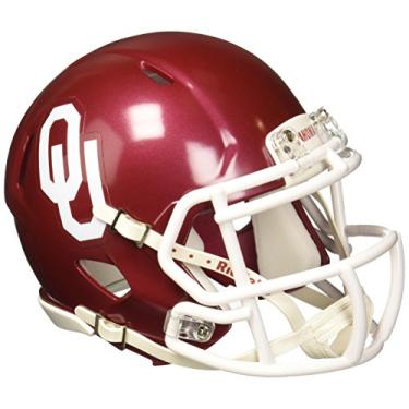 Imagem de Riddell NCAA Capacete mini masculino unissex para adultos, feminino Speed, Oklahoma Sooners, 7.5" x 6.5"