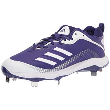 Imagem de adidas Tênis de beisebol masculino Fv9348, Roxo/prata/branco, 47